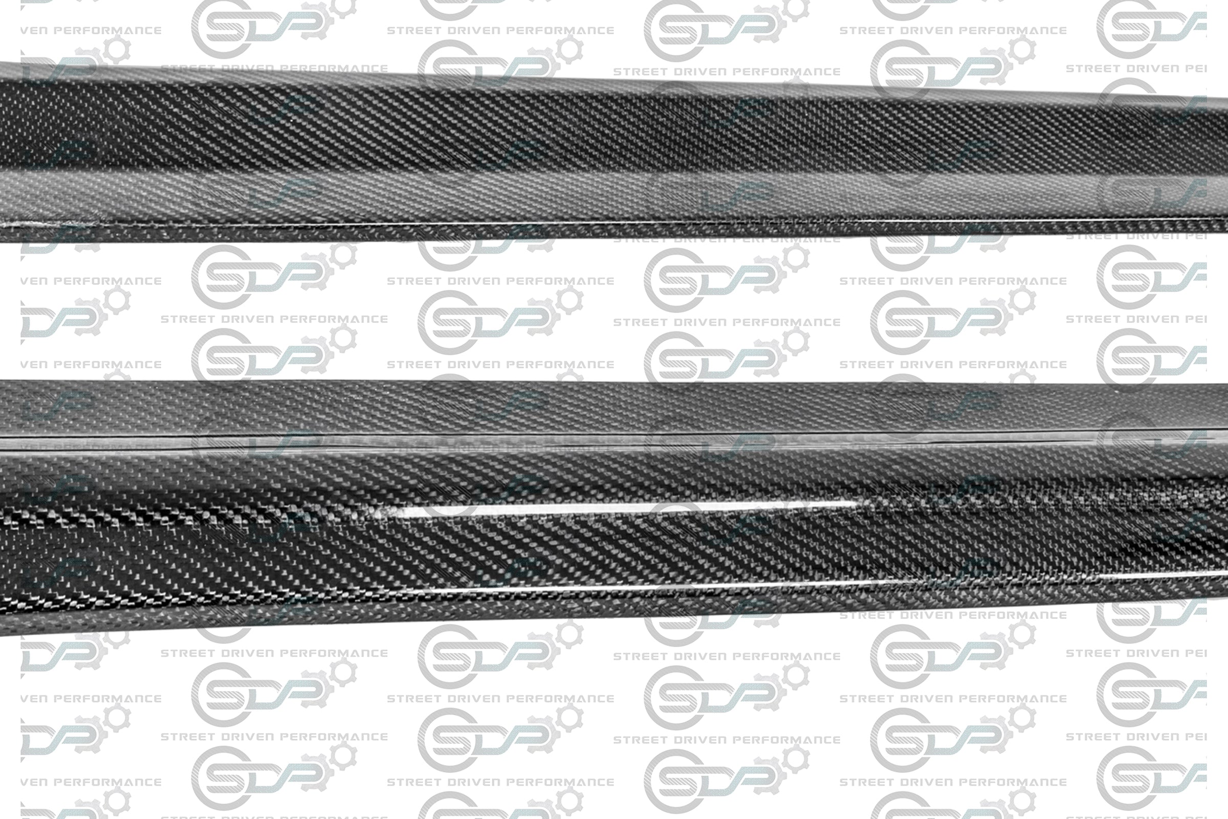 2016-2019 CADILLAC ATS-V CARBON FIBER FRONT SPLITTER & SIDE SKIRTS ROCKER PANELS GROUND EFFECTS
